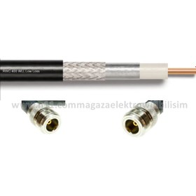 Resim N dişi - N dişi 2 METRE LMR400/RWC400 Koaksiyel Kablo 50Ω 