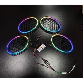 Resim POZART AUDİO SYSTEMS Piksel Neon Ledli Oval 6*9 Hoparlör Midrange Kapağı 4adet Kapak+Modül Soket Tak Çıkart Kolay Montaj 