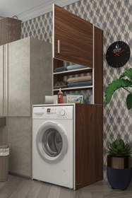 Resim Kenzlife Çamaşır Makinesi Dolabı Iffe Lundberg Cvz 180*066*55-20 Banyo Kapaklı Arkalıksız 