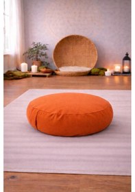 Resim Zafu Yoga Meditasyon Minderi - Yuvarlak Meditasyon Minderi Turuncu 
