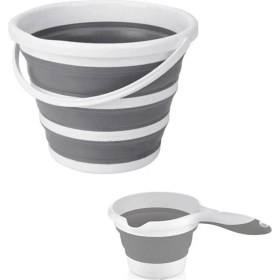 Resim Mena Rise Kapısı Katlanabilir Akordiyon 2'li Kova ve Maşrapa Set 