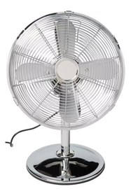 Resim Binbirreyon Krom Masa Üstü Vantilatör Salınımlı 3 Kademeli Vantilatör 30cm Çap Nc009 