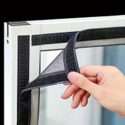 Resim 1 Adet Kolay Kurulum Kendinden Yapışkanlı Pencere Ekranı - Siyah Ağ, Alet Gerekmez, Dayanıklı Plastik, Böcek Geçirmez, Hafif ve Havalandırma, Ev Kullanımı İçin Minimalist Tasarım 