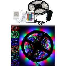 Resim 5 Metre Kumandalı Led - Rengarenk Şerit Led - 20 Fonksiyonlu 