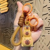 Resim Silver1 Gıoıo Yeni Sevimli Kedi Pençe Çapraz Giyinme Kurumi Bebek Araba Anahtarlık Büyük Kulak Köpek Çift Okul Çantası Hediye Anahtarlık Kolye (Yurt Dışından) 