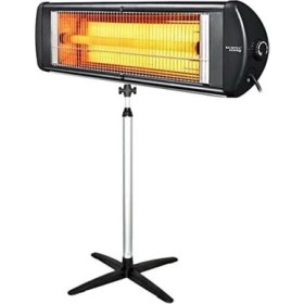 Resim Kumtel 2500W Ecoplus Ayaklı Infrared Siyah Ufo Soba Ayak Hediyeli (Ayak Dahil) 