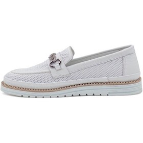 Resim Voyager 9771 Kadın Deri Ayakkabı - Beyaz - 3 