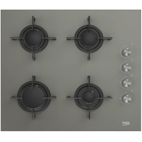 Resim Beko Bstoc 828 G Gri Cam Set Üstü Ocak 