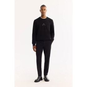 Resim AVVA Erkek Siyah Klasik Bel Soft Touch Chino Slim Fit Pantolon A52Y3019 