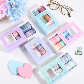 Resim 20 rulo/kutu yaratıcı renkli desen ve kağıt bant seti, geometrik ızgara çiçek ve diğer baskılı desen tasarımlı bant, el hesap dekorasyonu için uygun, öğrenme kırtasi!e malzemesi dekorasyon bantı, sınıf arkadaşlarına el hesap hediyesi 