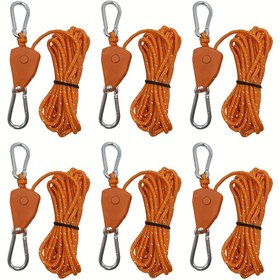 Resim 6 adet Kamp Çadırı Bağlama İpi Sıkılaştırıcı Hızlı Bağlama Rüzgar İpi Toka Pülley Ratchet Askılar Awning İpi saç tokası 