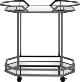 Resim Pilar Siyah Metal&cam Servis Arabası 