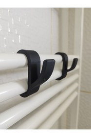 Resim Mosilla Banyo Havlu Askısı 2 Adet Siyah 