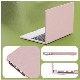 Resim Gld-spt- Newface Apple Uyumlu MacBook Air 15 2024 Apple Uyumlu MacBook Deri Kapak - Pembe 