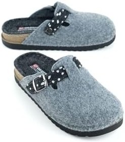 Resim Gezer Kadın Kışlık Rahat Taban Tek Toka Ayarlanabilir Keçe Ev Bahçe Terlik GT1KZE.16149.03 