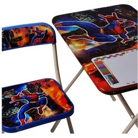 Resim Ders Çalışma Masası Masa Sandalye Örümcek Adam 