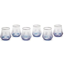 Resim Mavi Platin 6 Lı Su Bardağı Seti 