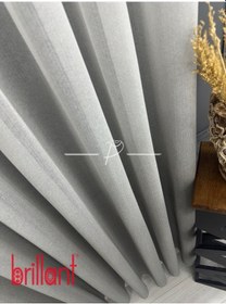 Resim Tül Perde Brillant Marka Bambu Glover Degrade Renk Geçişli Gri Renk Lüx Armür GRİ 