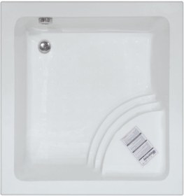 Resim Waterway Elmira Oturmalı Mini Kare Küvet 100x100 H:43 Gövde + Metal Ayak + Ön Panel 