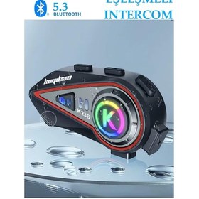 Resim 2 Kişi Eşleşmeli Intercom 1000 Metre Kask Kulaklığı Su Geçirmez Bluetooth 5.3 Motosiklet Kulaklık K23s 
