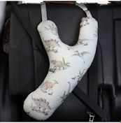 Resim Honeybeeshop Beyaz Y Şeklinde Çocuk Oto Koltuğu Boyun Yastığı Ayarlanabilir Emniyet Kemeri Yolculuk Yastığı 