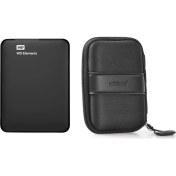 Resim WD Elements 1TB 2.5" USB 3.0 Taşınabilir Disk (WDBUZG0010BBK-WESN) + Addison HDD-136 Kılıf 