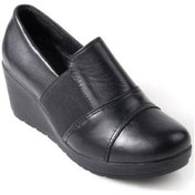 Resim Papuçcity Ahd 5035 Hakiki Deri Dolgu Topuk Kadın Günlük Ayakkabı 001 