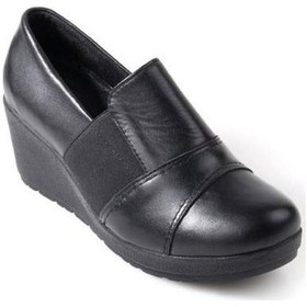 Resim Papuçcity Ahd 5035 Hakiki Deri Dolgu Topuk Kadın Günlük Ayakkabı 001 