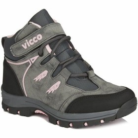 Resim Vicco Kız Çocuk Gri Pembe Outdoor Trekking Bot 