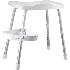 Resim Assess Store M-KV35-01 Apollo Duşlu Banyo Taburesi, Beyaz 