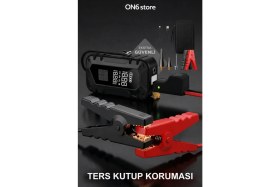 Resim On6 Store Acil Durum Akü Takviye Cihazı + 150 Psı Dijital Hava Kompresörü | Taşınabilir Oto Lastik Şişirme ve Jump Starter 