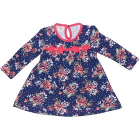 Resim Deco Sport Baby Kids Uzun Kol Çiçek Baskılı Fiyonklu Kız Çocuk Elbise 