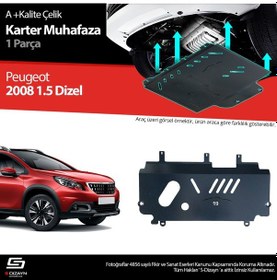 Resim S-dizayn Peugeot 2008 1.5 Dizel Çelik Karter Muhafaza 2017 Üzeri A+ Kalite 