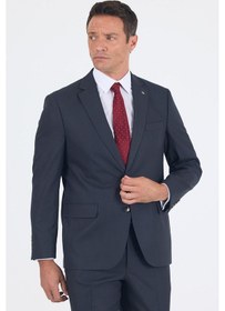 Resim İmza Koyu Antrasit Mono Yaka Bez Ayağı Tam Astar Pamuklu 4 Drop Comfort Fit Classic Takım Elbise 1001250178 Koyu Antrasit 