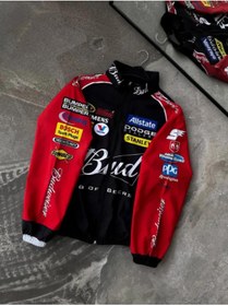 Resim memetti m şekil Kırmızı Siyah Baskılı Unisex Motorcu Yağmurluk Rüzgarlık İnce Ceket 