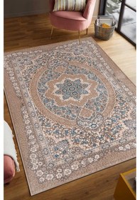 Resim Amasra Bej Mavi Halı Yumuşak Oturma Odası Salon Çocuk Odası Mutfa Bej - Mavi 