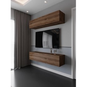 Resim Myniture Home & Living Duvara Monte Tv Sehpası Ceviz S6203-2 