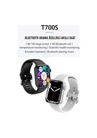Resim Technodia T700S Ios Andorid Destekli Arama Özeliği Sensörlü Akıllı Saat(İthalatçı Garantili) 