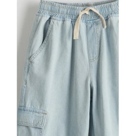 Resim LC Waikiki Lcw Kids Indigo Beli Lastikli Erkek Çocuk Kargo Jean Pantolon 