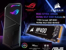 Resim ROG Strix Arion 1TB M.2 NVMe Harici SSD TASINABILIR DISK USB 3.2 Gen2 Type-C Asus