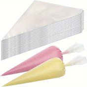 Resim 50 Adet/100 Adet/200 Adet Kalınlaştırılmış Tek Kullanımlık Süzgeç Poşetleri, Fondan Süzgeç Poşetleri, Pasta Dekorasyon Poşetleri, Kek Süsleme Aletleri, Pişirme Malzemeleri, Mutfak Aksesuarları, Boyut: 16cm*25cm/6.29inç*9.84inç 