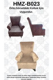 Resim Akbal Home İtalyan Nubuk HMZ-B023 Kalıp Berjer Koltuk Örtüsü 