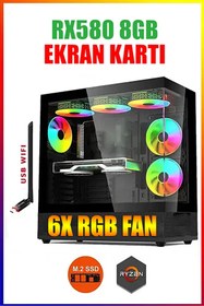 Resim Dmc N345 Windows 11 / RYZEN 5 5500/ 16GB RAM/ 512GB SSD/ 8GB RX580 EKRAN KARTI,Oyuncu Bilgisayarı 