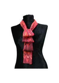 Resim E38 Kadın Renkli Ebru Fular -f0027 Çok Renkli 