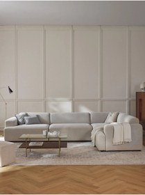 Resim S Home Design Concept Molly 4 Modül Köşe Koltuk, Sağ Köşe, Kırık Beyaz, Keten 290x210 cm 