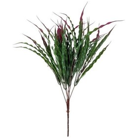 Resim Yapay Çiçek Bordoyeşil Kalın Kıvrımlı Saz Garnitür Aradal Dekorat 