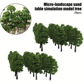 Model Peyzaj için 20 Adet Minyatür Çam Ağacı Seti - Mimari Kum Masaları & Ev Dekoru için Mükemmel, Güç Gerektirmez