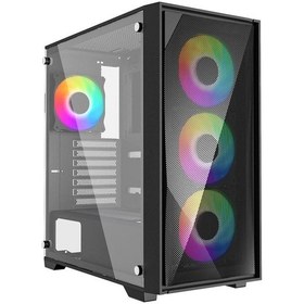 Resim Powerboost Pb-p711b Usb 3.0 Mesh Argb Fanlı Gaming Kasa 