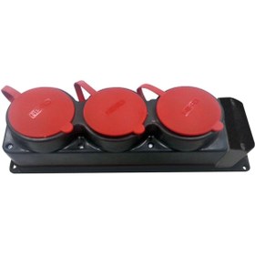 Resim NE-AD 3'lü 3x25a Kauçuk Grup Priz 