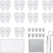 Resim Silikon Burun Tutucu Tornavida Gözlük Bakım Aksesuarları, Gözlükler İçin Hava Burun Tutucu 